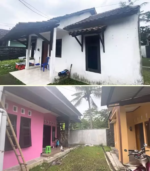 rumah orang tua seleb di kampung Berbagai sumber