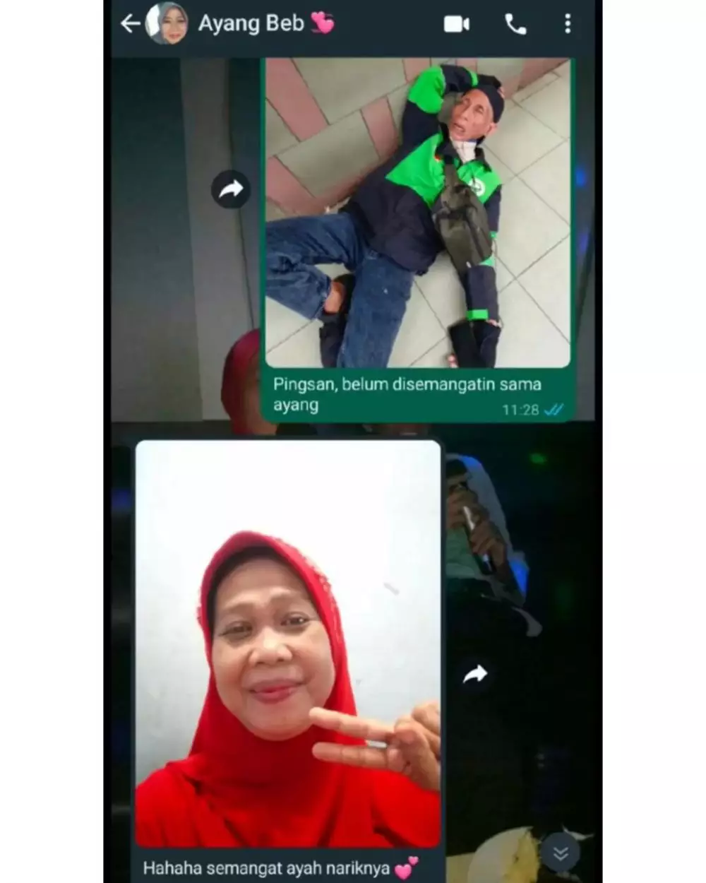 chat driver ojol ngirim foto lucu © berbagai sumber