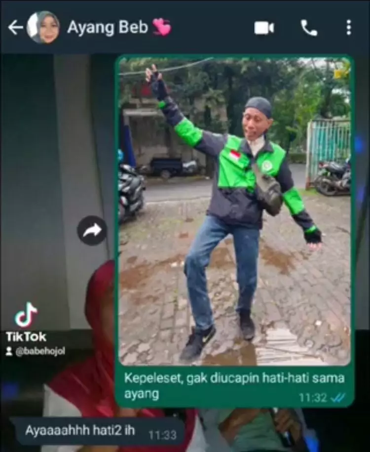 chat driver ojol ngirim foto lucu © berbagai sumber