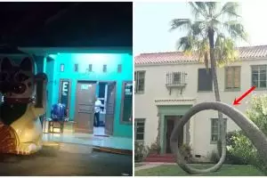 13 Penampakan benda lucu di depan rumah, bikin yang lihat auto kaget