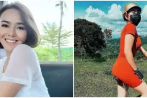 9 Momen Amanda Manopo saat olahraga, sepeda hingga panjat tebing