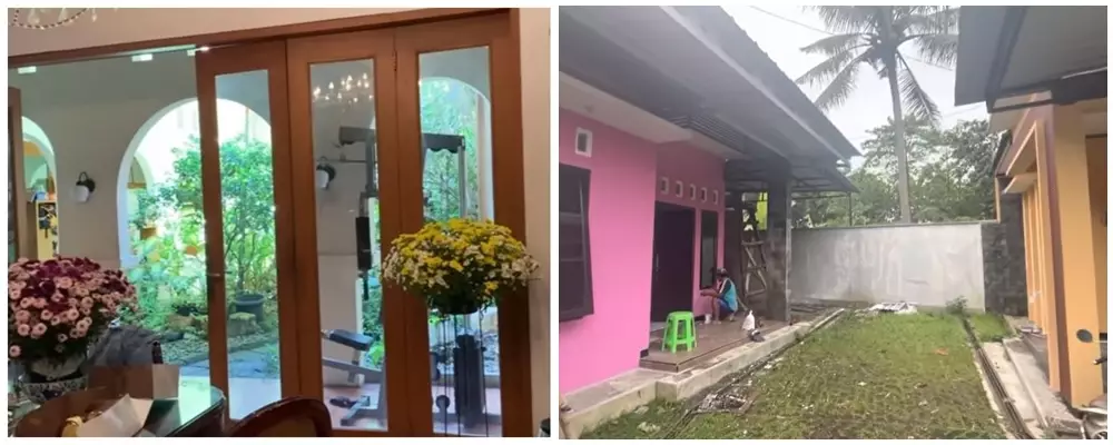 beda rumah orang tua Baim Wong dan Paula Berbagai sumber