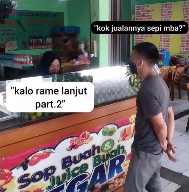 meme percakapan penjual dan pembeli © berbagai sumber