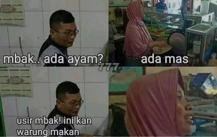 meme percakapan penjual dan pembeli © berbagai sumber