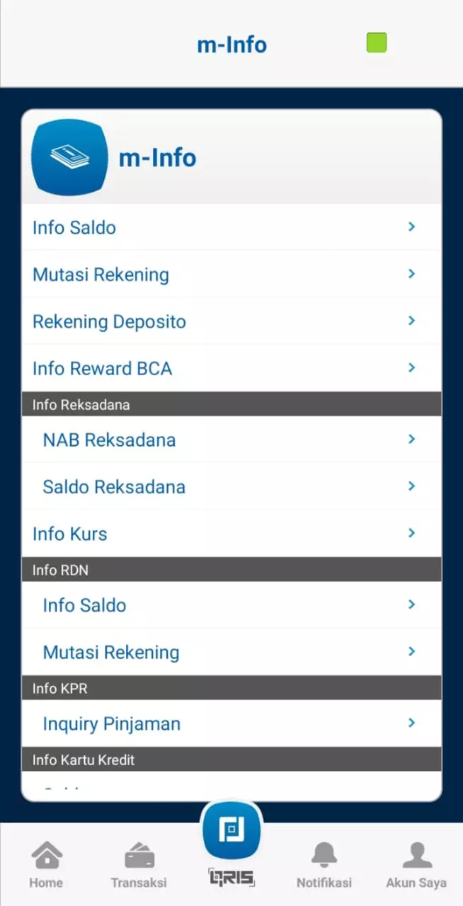 Cara cek nomor rekening BCA di M-banking © 2022 berbagai sumber 