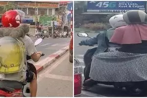 13 Potret lucu pengendara nggak sadar ada yang salah, kocak banget