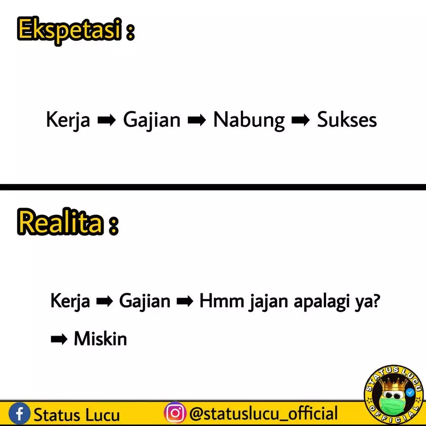 meme gajian numpang lewat © berbagai sumber