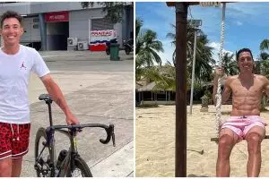 Aksi lucu pembalap Aleix Espargaro pose The Power Emak-Emak ala MotoGP