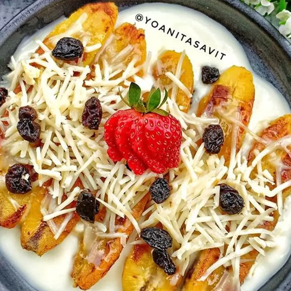 Resep pisang panggang saus custard, camilan nikmat ala kafe
