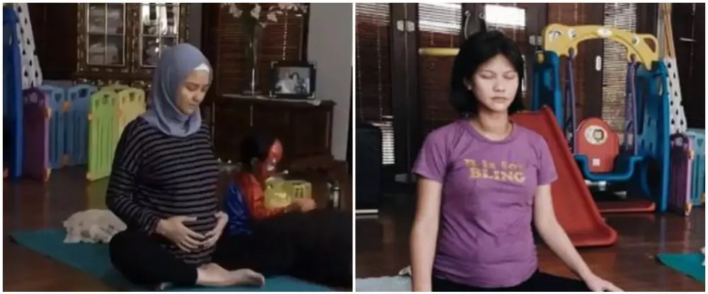 beda gaya outfit kakak adik seleb hamil bareng © berbagai sumber