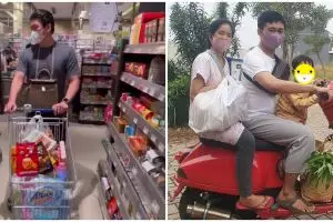 Gaya 7 seleb temani istri belanja, ada yang sederhana naik vespa