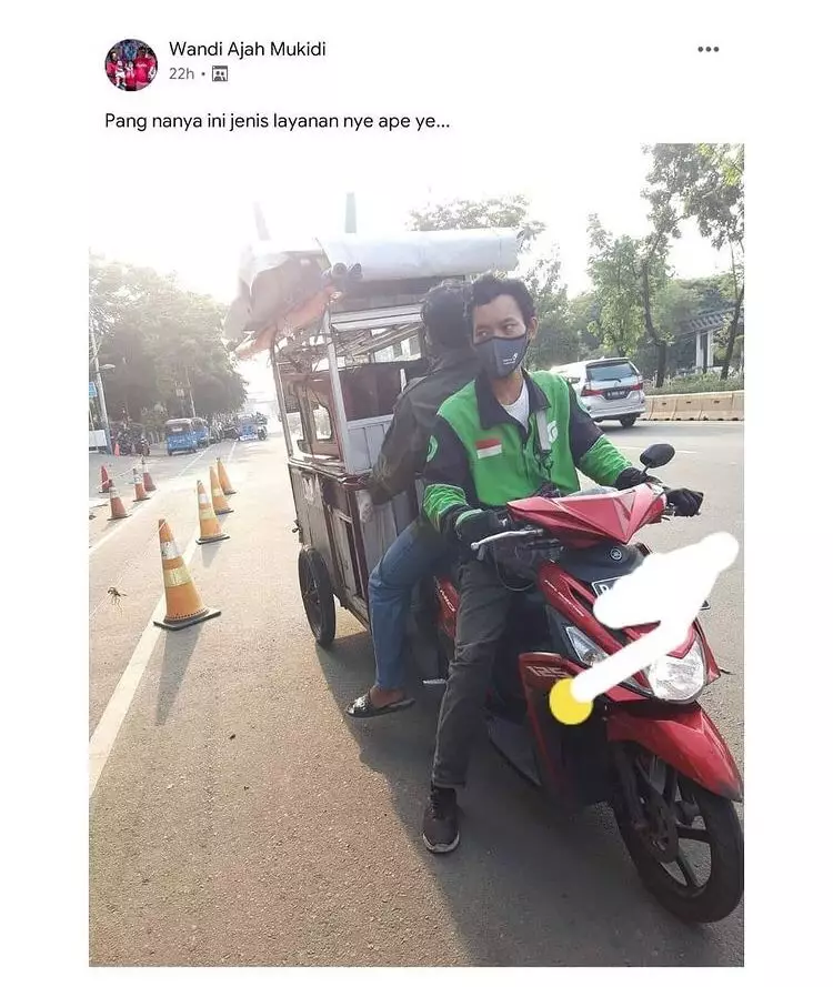 driver ojek online mau bawa barang besar © Instagram