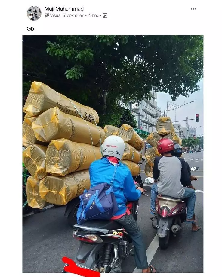 driver ojek online mau bawa barang besar © Instagram