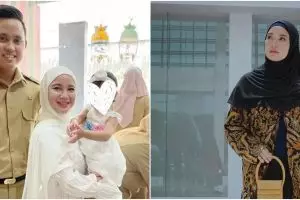 7 Pesona Chacha Frederica dampingi suami bertugas, baju jahit di pasar