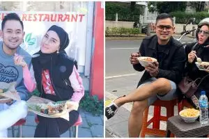 7 Momen Juragan 99 & istri makan di pinggir jalan, outfit jadi sorotan