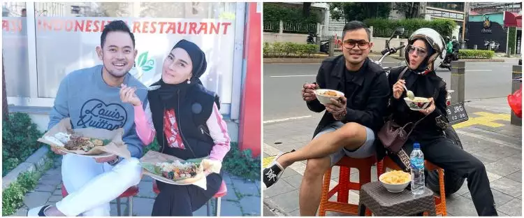 7 Momen Juragan 99 & istri makan di pinggir jalan, outfit jadi sorotan