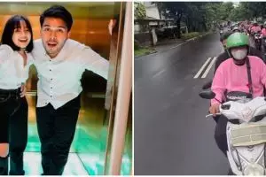 7 Momen Thariq beri kejutan Valentine ke Fuji, bawa rombongan ojol