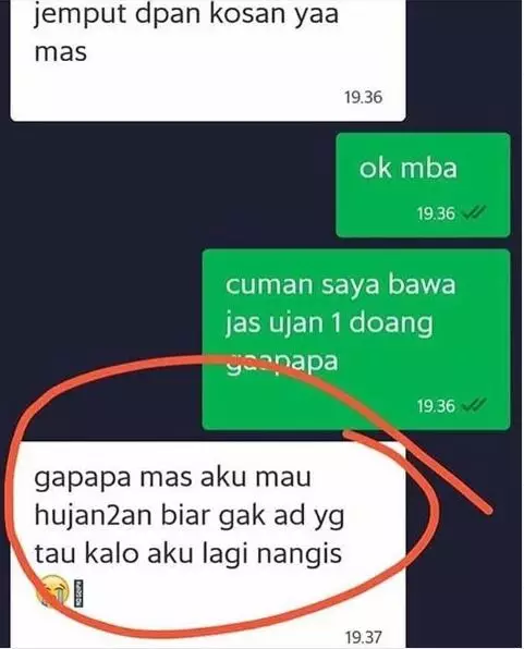 momen ojol dapat penumpang galau © berbagai sumber