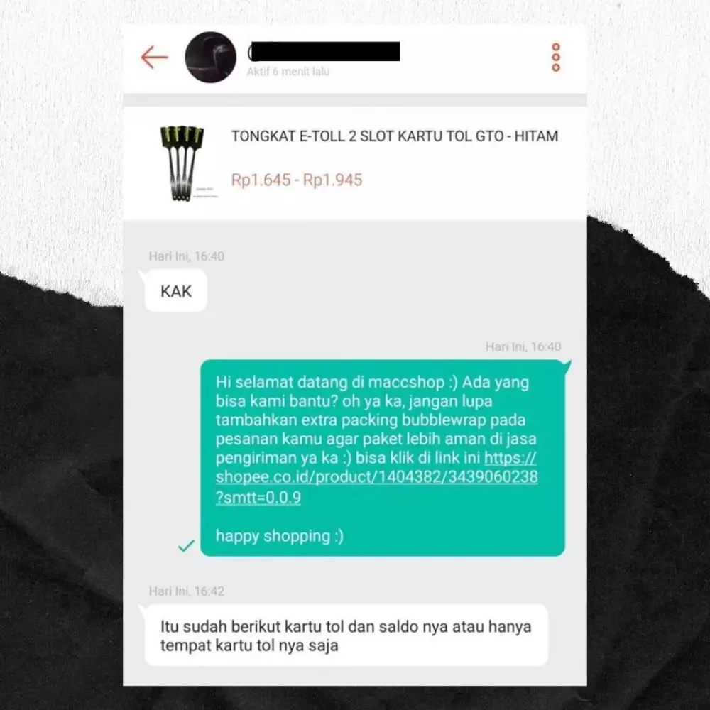 chat pembeli online shop ngelunjak kocak © Instagram