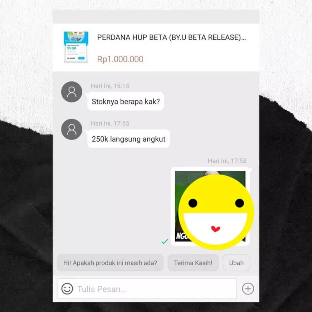 chat pembeli online shop ngelunjak kocak © Instagram