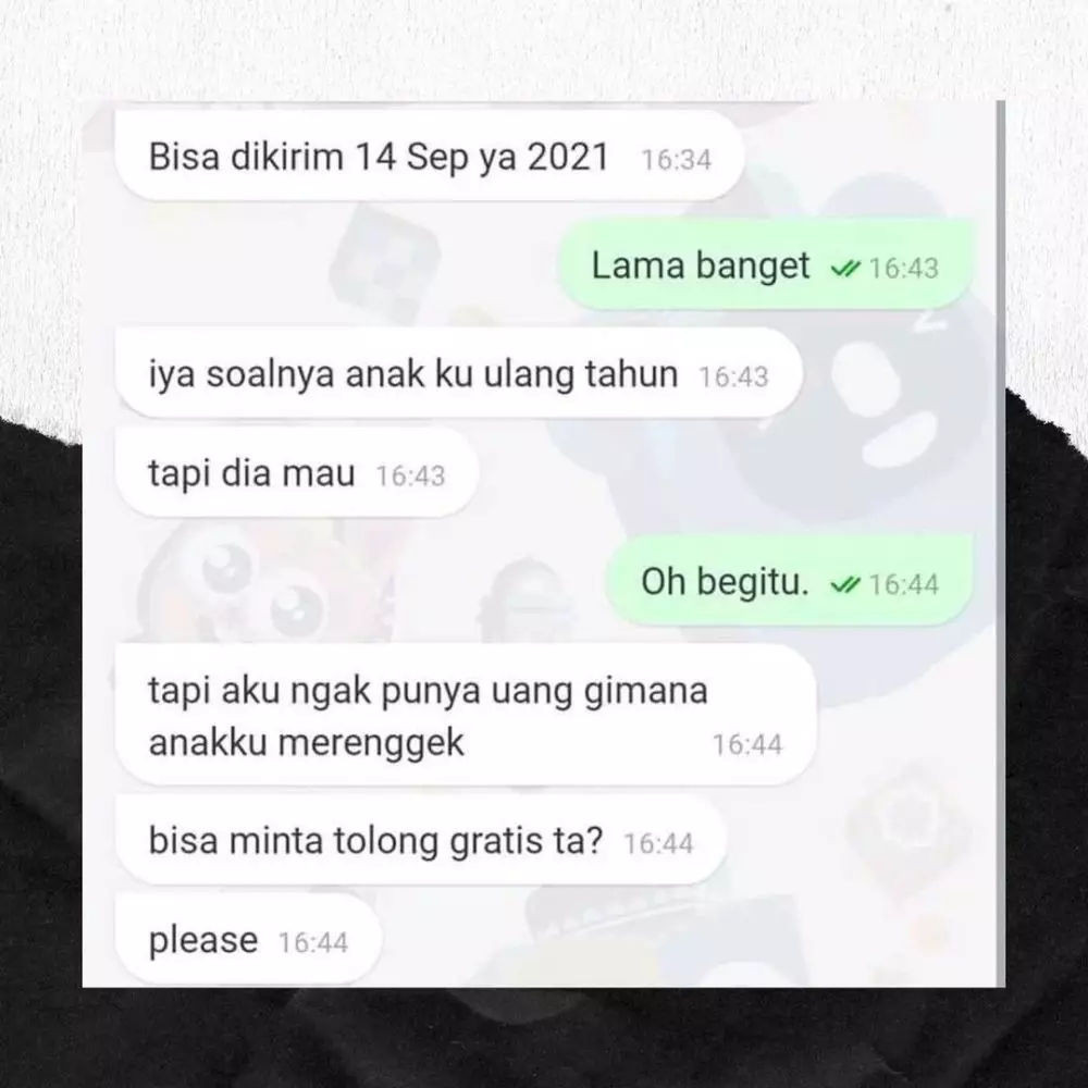 chat pembeli online shop ngelunjak kocak © Instagram