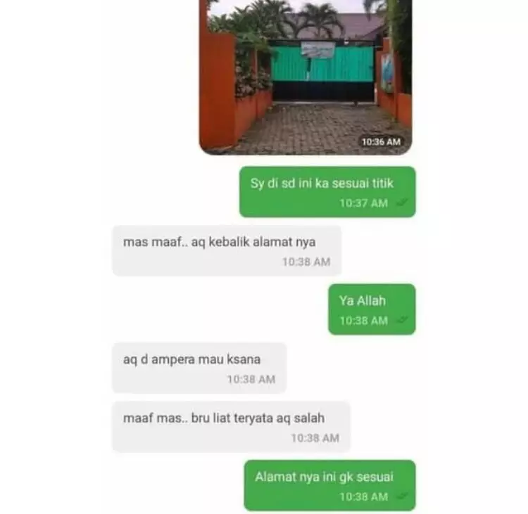 pelanggan ojek online salah pesan © Instagram pelanggan ojek online salah pesan © Instagram