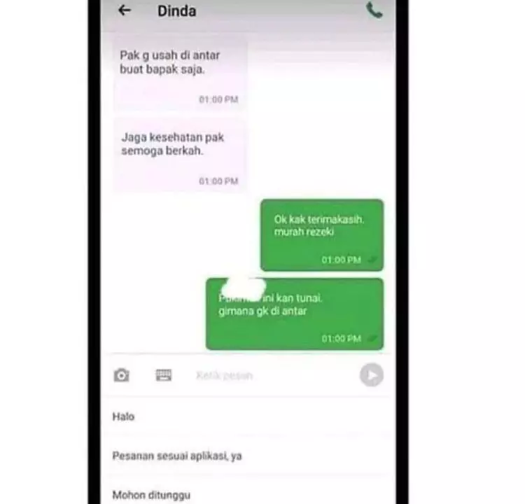 pelanggan ojek online salah pesan © Instagram pelanggan ojek online salah pesan © Instagram