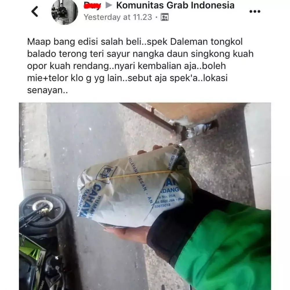 status lucu suka duka driver ojol © Instagram