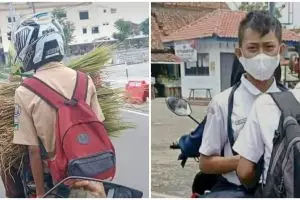 11 Potret anak sekolah boncengan motor, ada aja momen lucunya