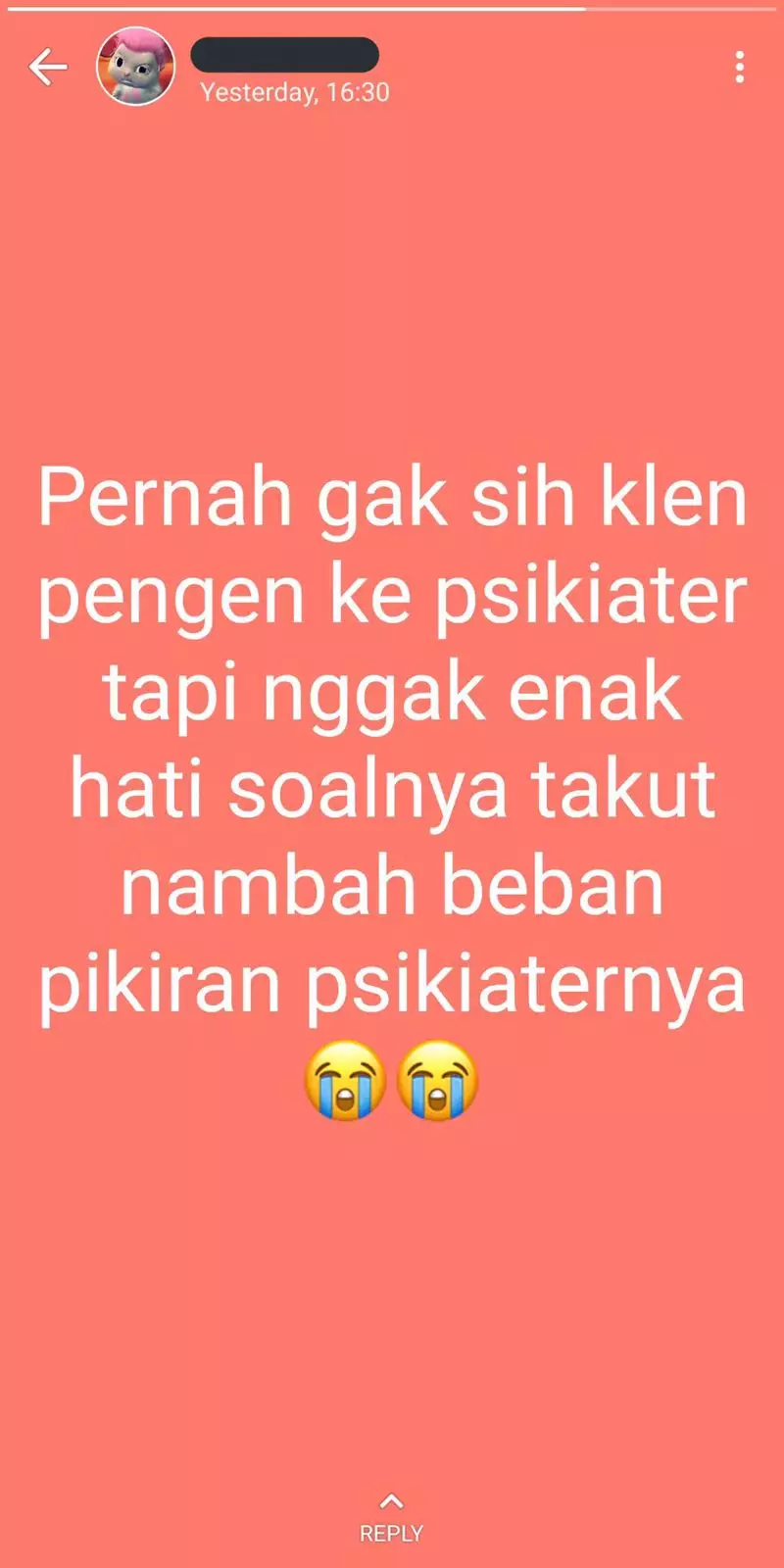 status wa bimbang ngeselin © Twitter