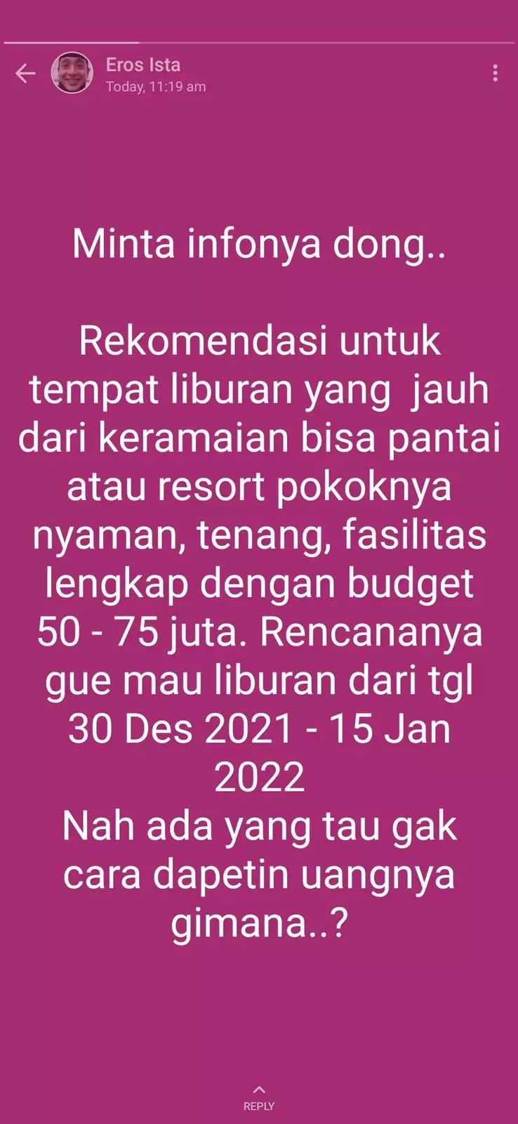 status wa bimbang ngeselin © Twitter