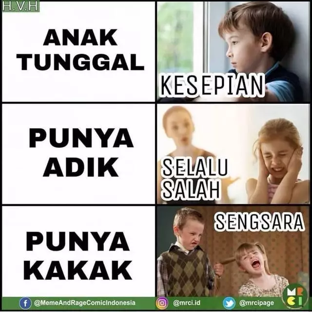 meme realita kakak beradik © berbagai sumber