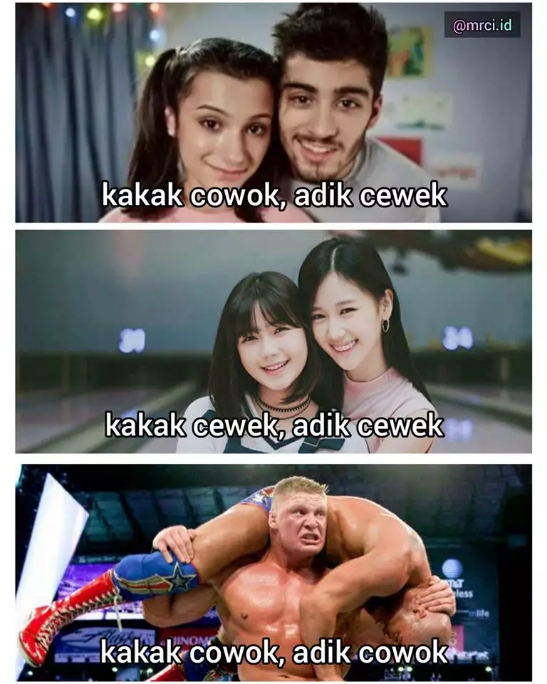 meme realita kakak beradik © berbagai sumber