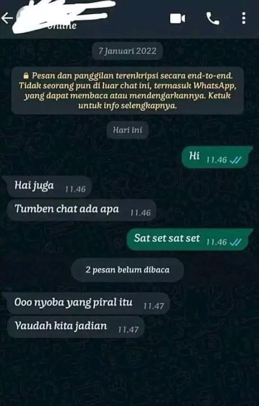 chat ada motif tersembunyi lucu © Instagram chat ada motif tersembunyi lucu © Instagram