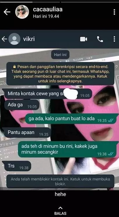 chat ada motif tersembunyi lucu © Instagram chat ada motif tersembunyi lucu © Instagram