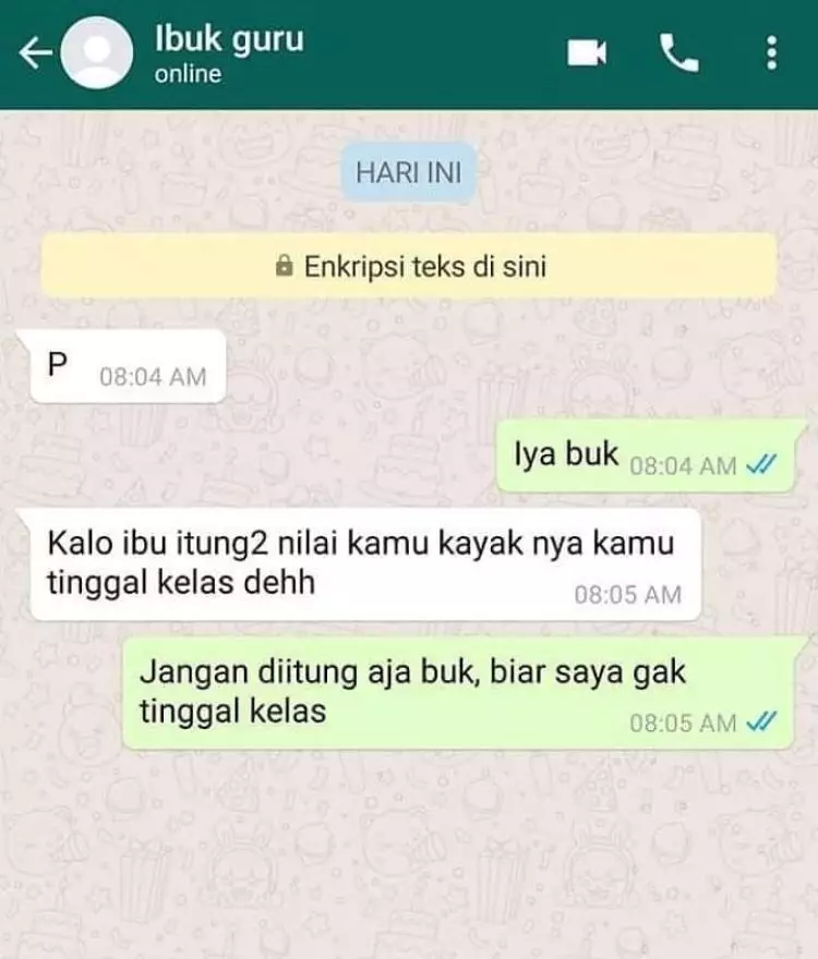 chat ada motif tersembunyi lucu © Instagram chat ada motif tersembunyi lucu © Instagram