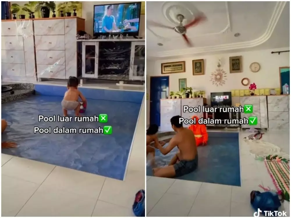 kolam renang dalam rumah © TikTok