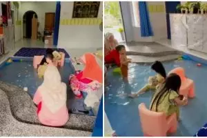 Viral kolam renang di dalam rumah, bisa berendam sambil nonton TV