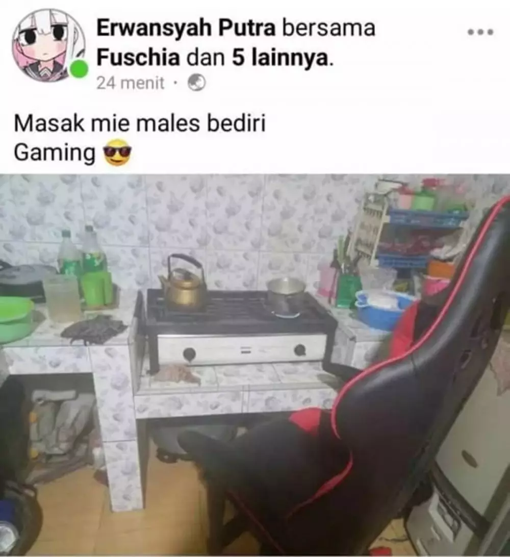 tingkah kocak anak gamer © berbagai sumber