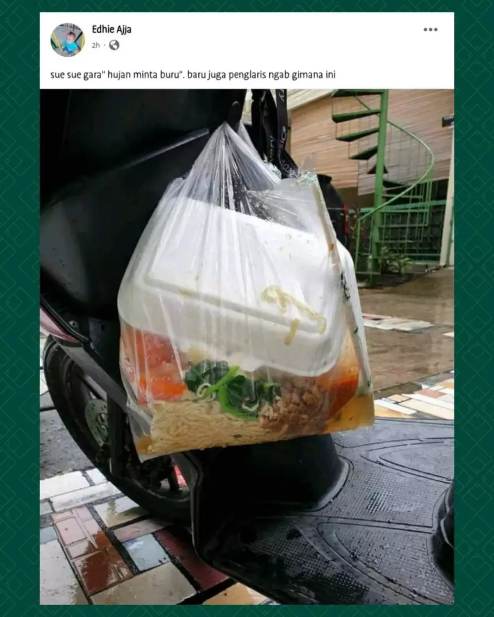 driver ojek online antar makanan malah kocak © Instagram driver ojek online antar makanan malah kocak © Instagram