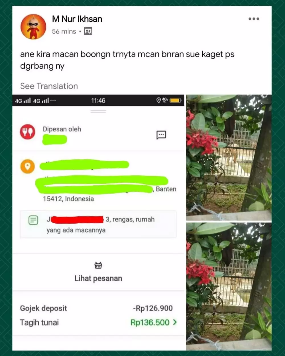 driver ojek online antar makanan malah kocak © Instagram driver ojek online antar makanan malah kocak © Instagram