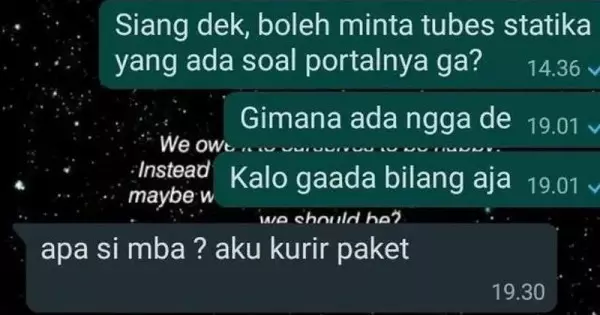 chat salah informasi jadi lucu © Instagram
