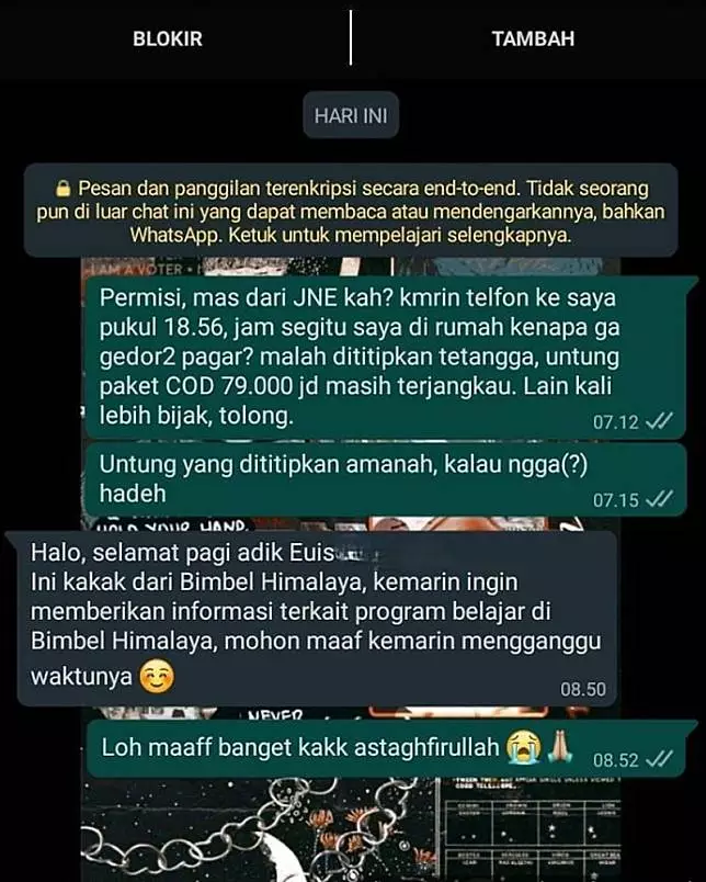 chat salah informasi jadi lucu © Instagram