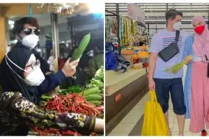 Momen 11 seleb ditemani suami belanja ke pasar, tak jaim tawar harga