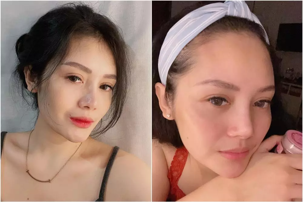 potret mawar afi pakai dan tanpa makeup © instagram