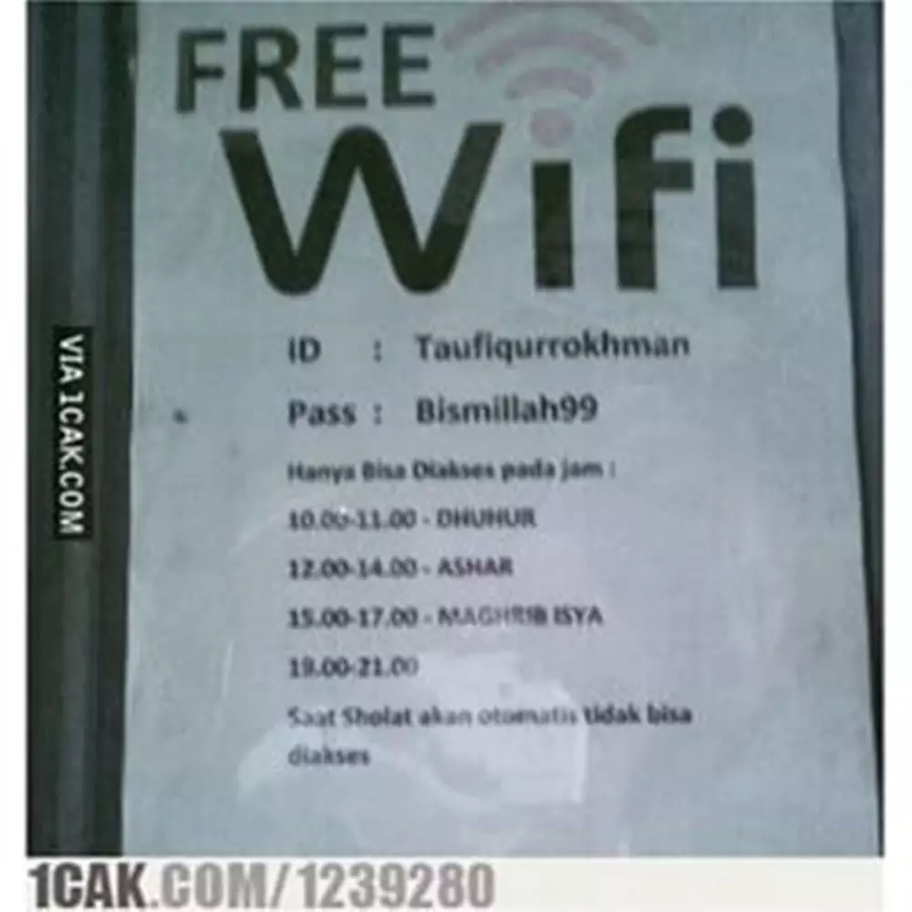pengumuman wifi gratis © berbagai sumber pengumuman wifi gratis © berbagai sumber