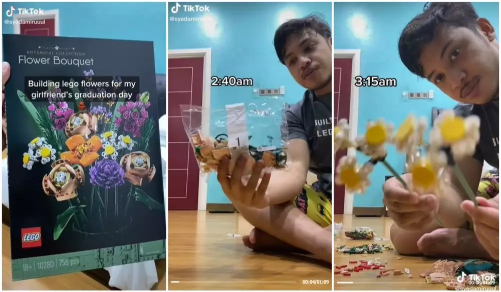 bunga lego kado wisuda © TIkTok