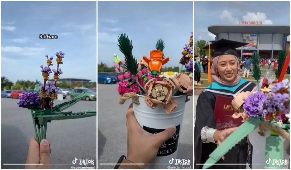 bunga lego kado wisuda © TIkTok