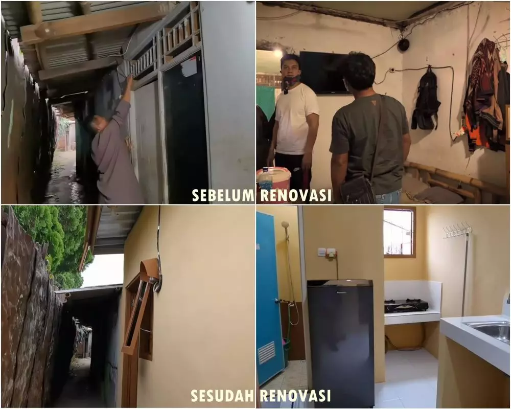 potret dulu dan kini rumah direnovasi baim © YouTube