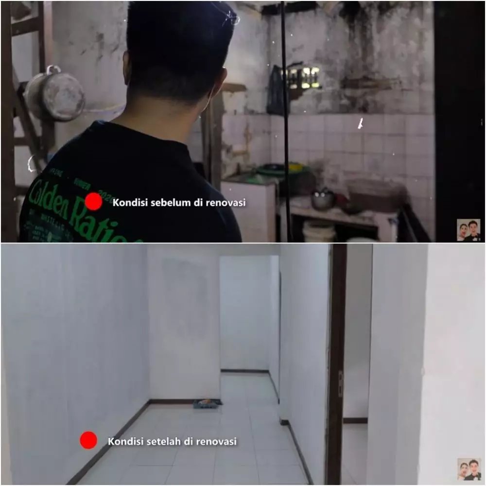 potret dulu dan kini rumah direnovasi baim © YouTube